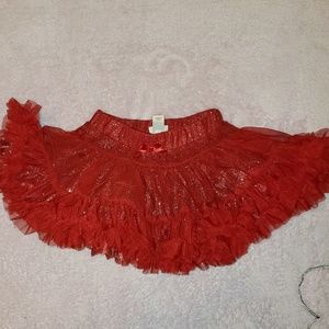 Infant Sparkly Red Tutu Skirt